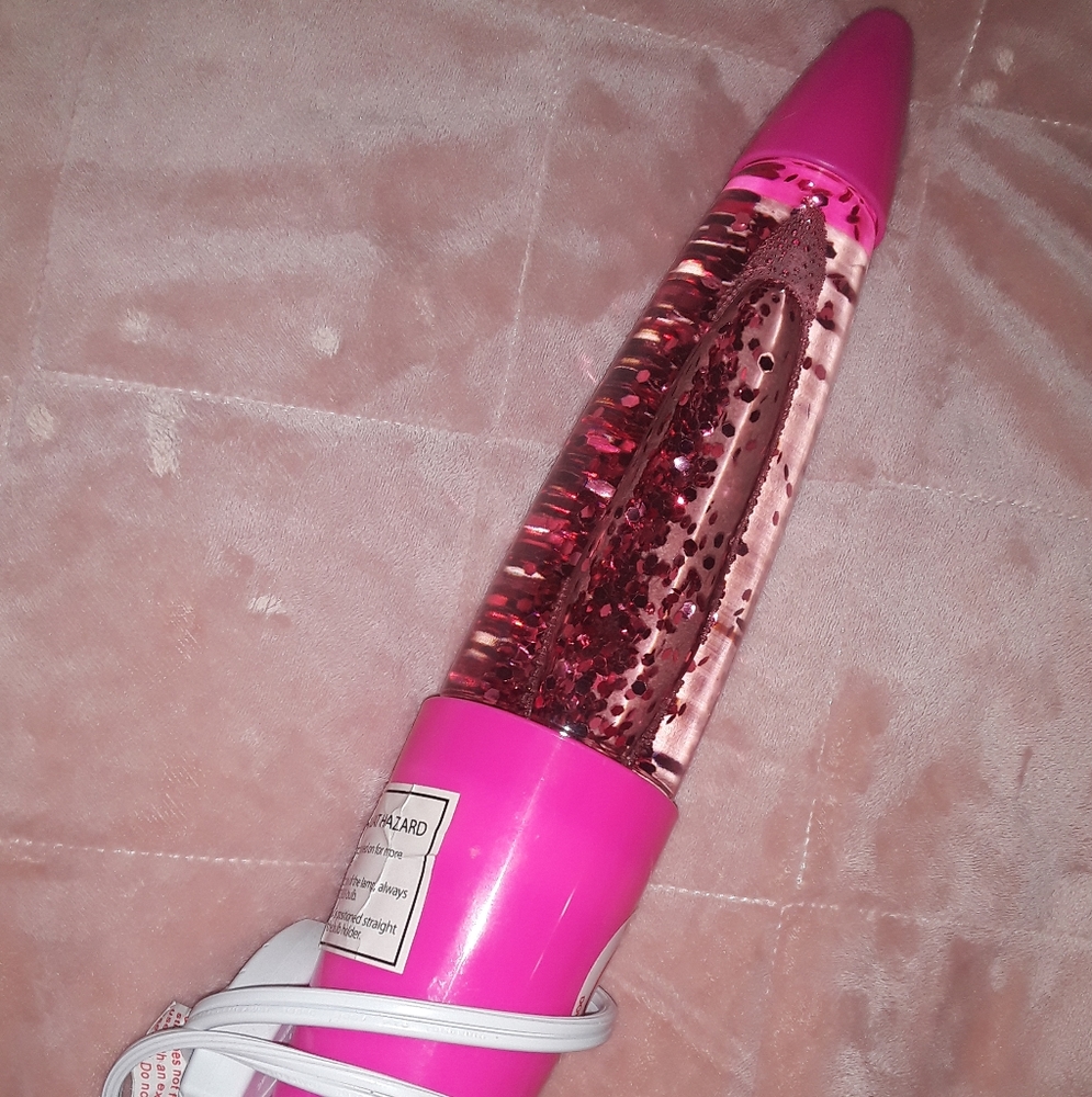 Pink glitter lamp